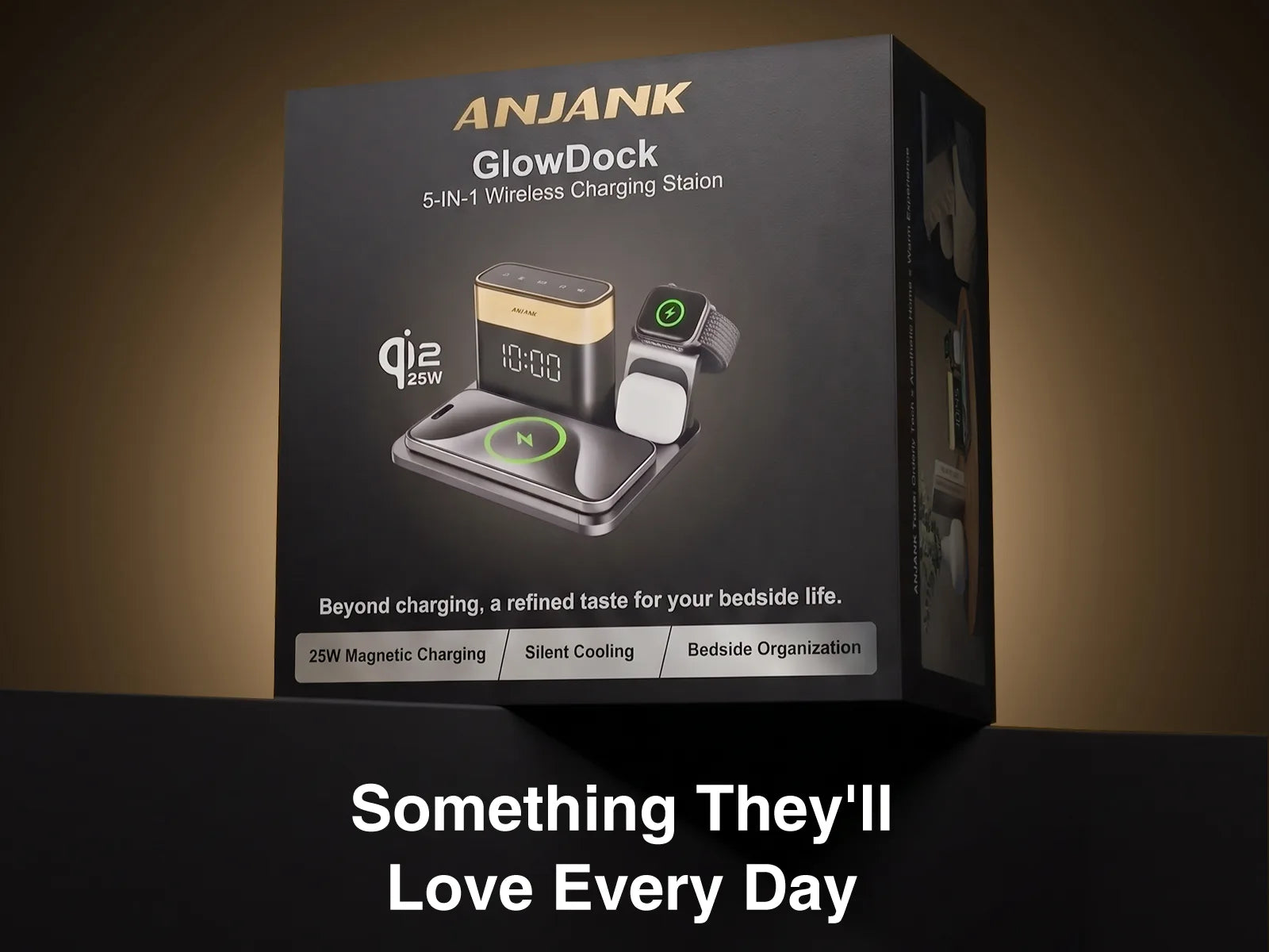 ANJANK GlowDock | Qi2 25W 5-in-1 Wireless Charging Station