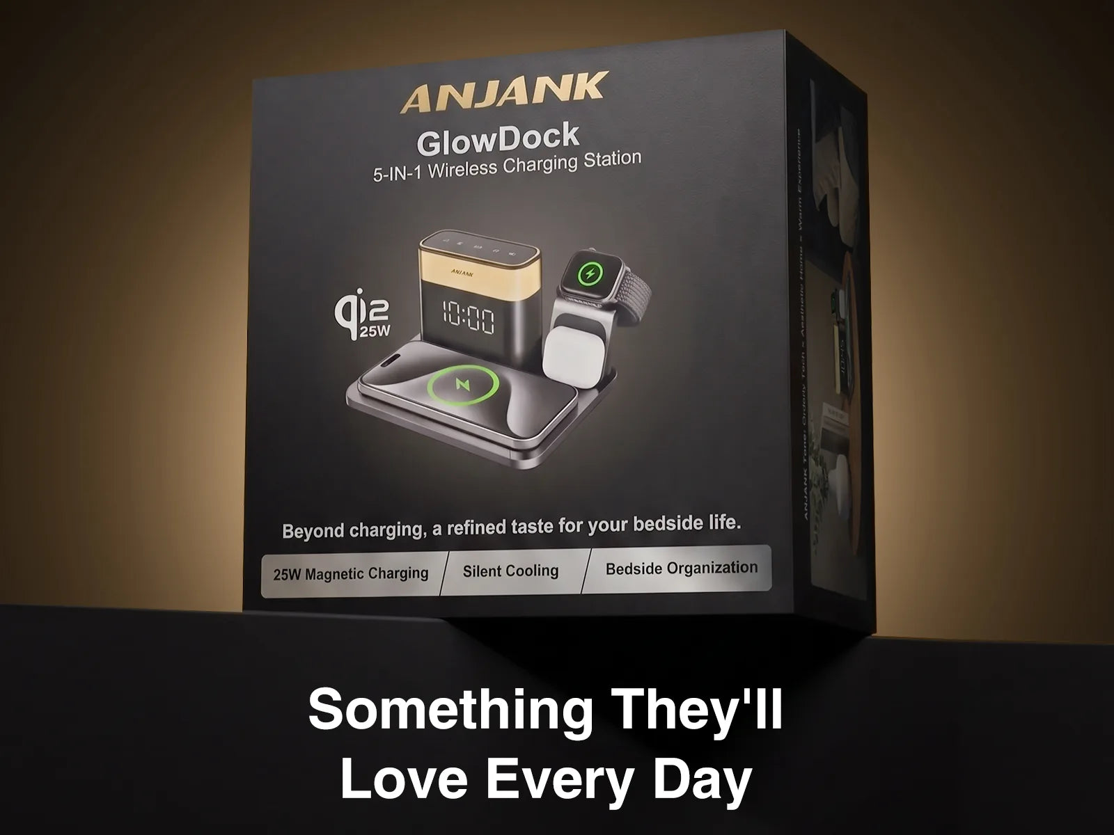 ANJANK GlowDock Qi2 25W 5-in-1 Wireless Charging Station