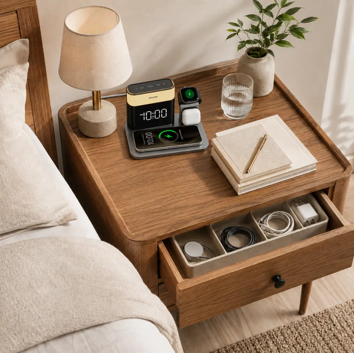 How to Organize Your Nightstand Without Cable Clutter