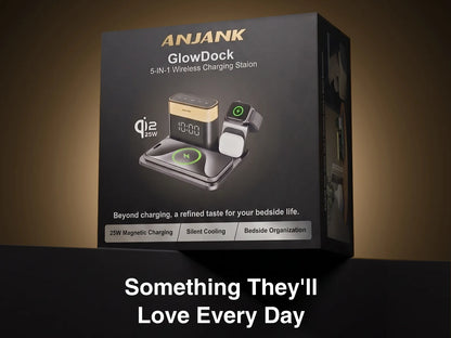 ANJANK GlowDock | Qi2 25W 5-in-1 Wireless Charging Station