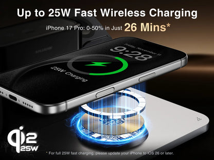 ANJANK GlowDock | Qi2 25W 5-in-1 Wireless Charging Station
